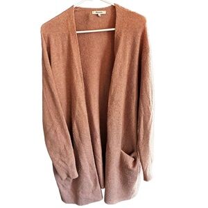 Madewell Kent Cardigan Large Coziest Yarn Merino Alpaca Pink